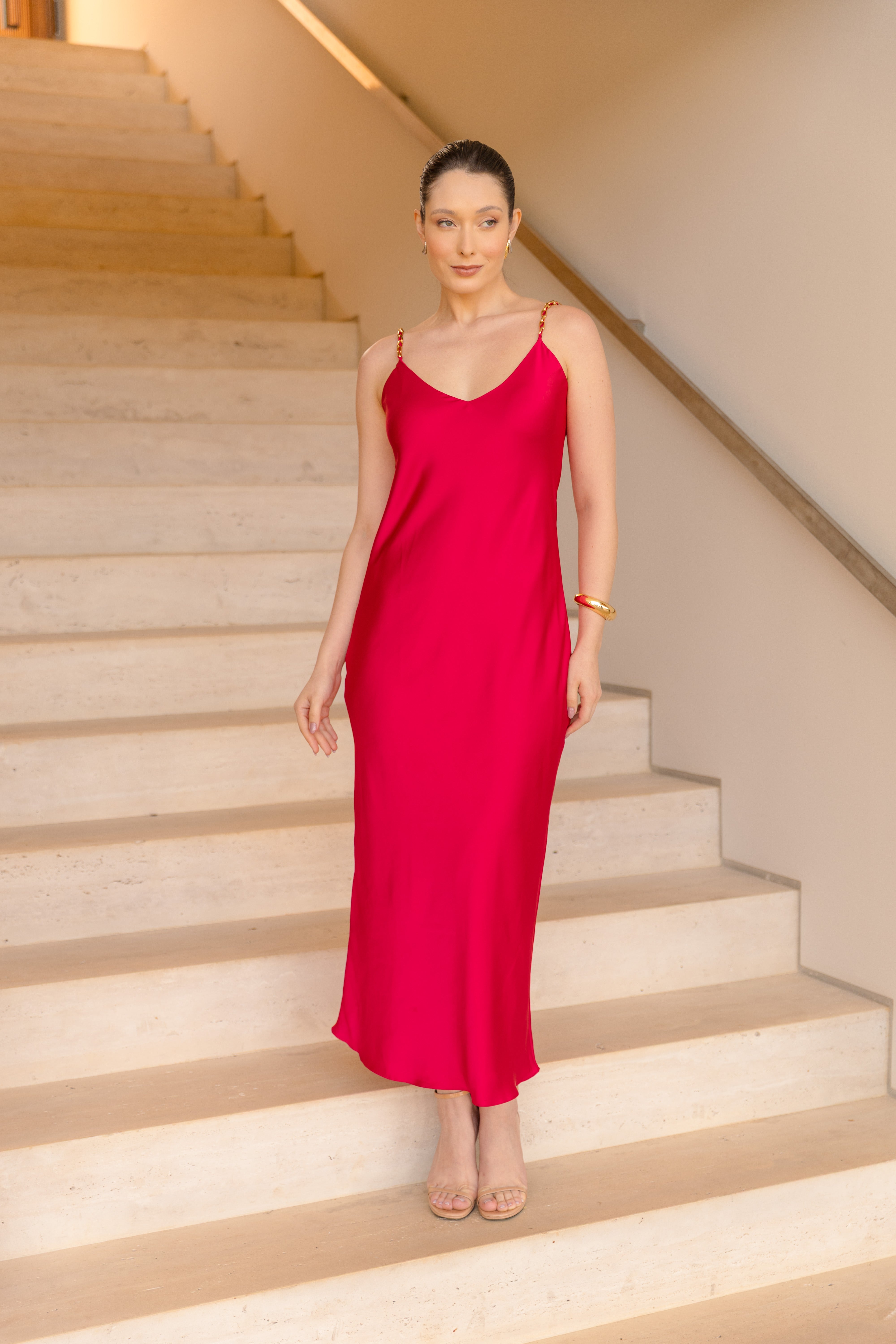 Slip Dress Grace Cereja